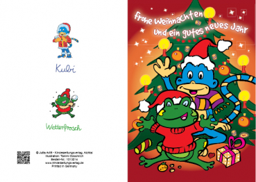Weihnachten, Klappkarte mit Umschlag