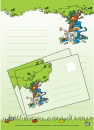 Briefpapier und Umschläge im Set